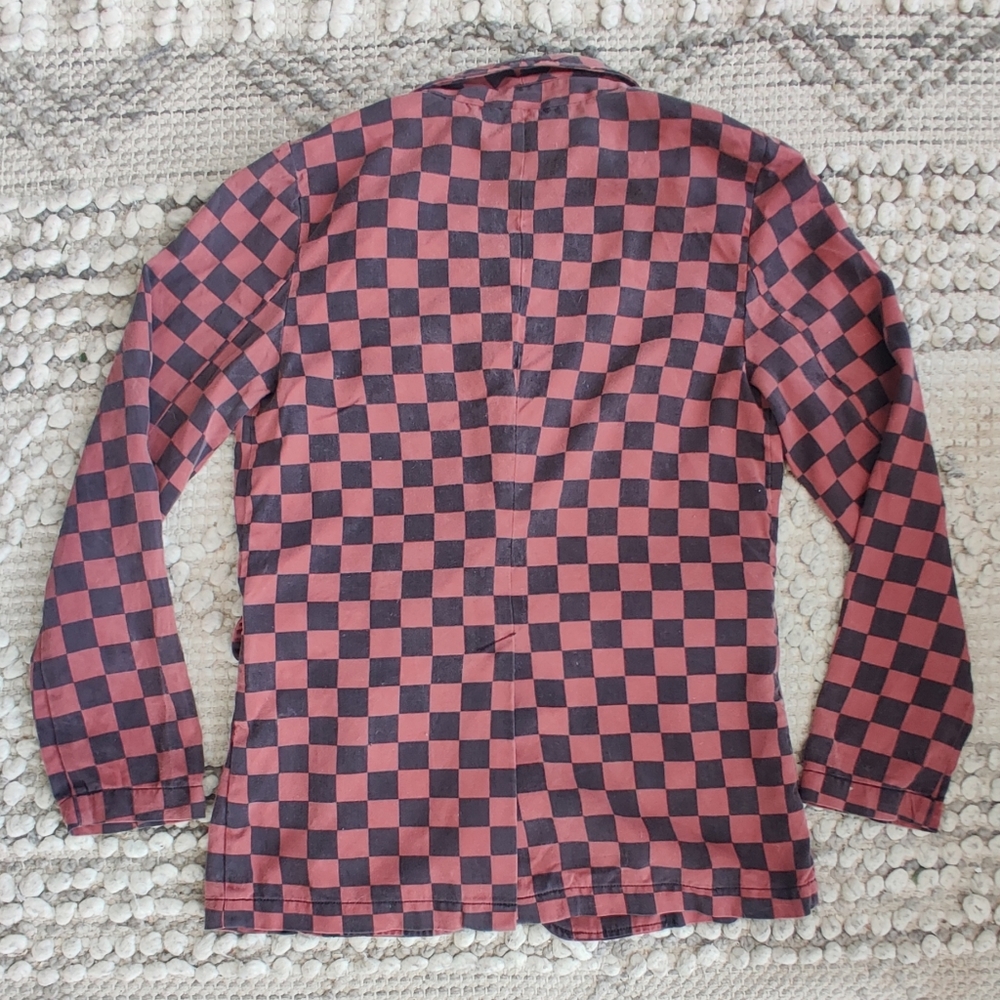 Maeve by Anthropologie Checked Button-Front Blazer – Copper & Black Size 4 - Picture 4 of 5